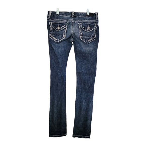 Daytrip Denim - Daytrip Aries Skinny Jeans Size 28R Flap Pockets Heavy Stitching Distressed